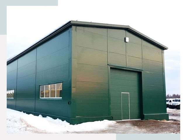 Двускатные ангары в Серпухове