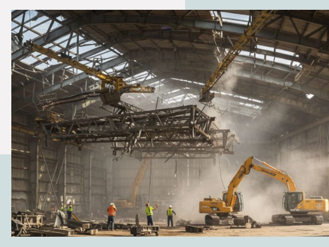 Демонтаж ангаров в Серпухове от 610 руб. за м²