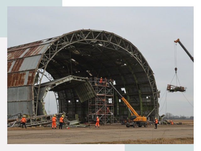 Демонтаж ангаров в Серпухове